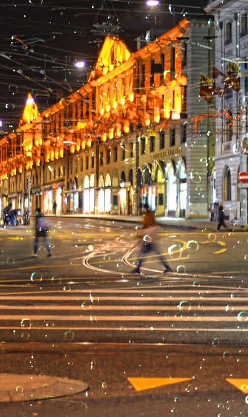 " Nuit. Rue de la Corraterie. Genève "  Limited Edition 1 / 15 by Dmitry Savchenko