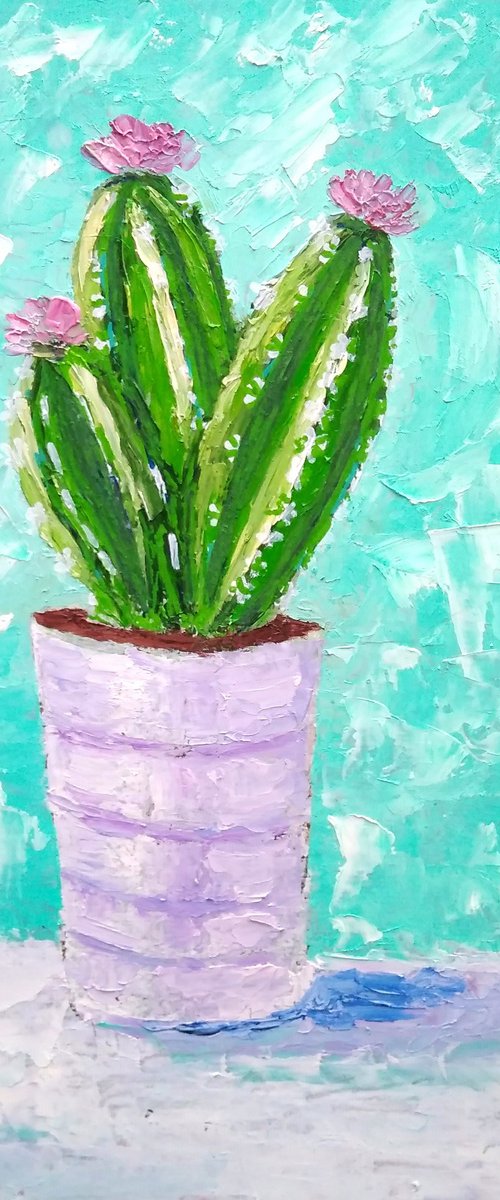 Still life with cactus by Yulia Berseneva