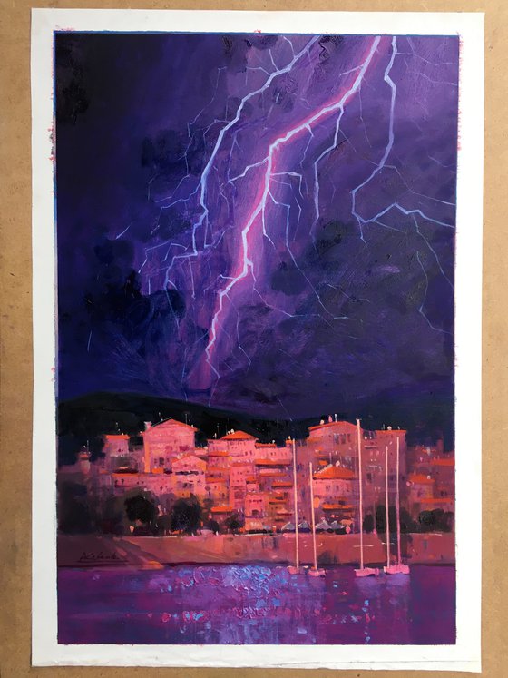 Thunderstorm in Greece