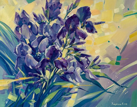 Irises in the Sunshine