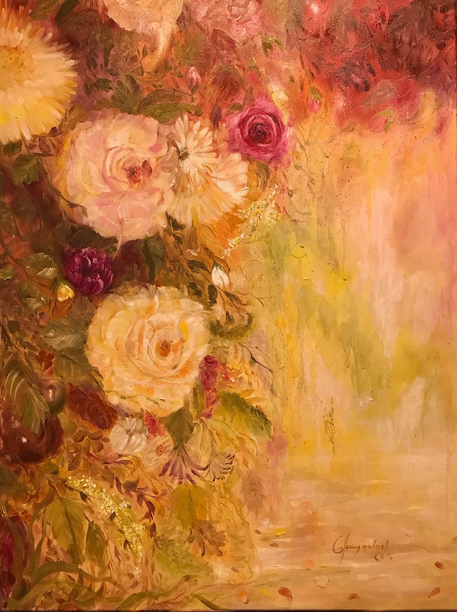 Sun Kissed Roses by Krystyna Przygoda