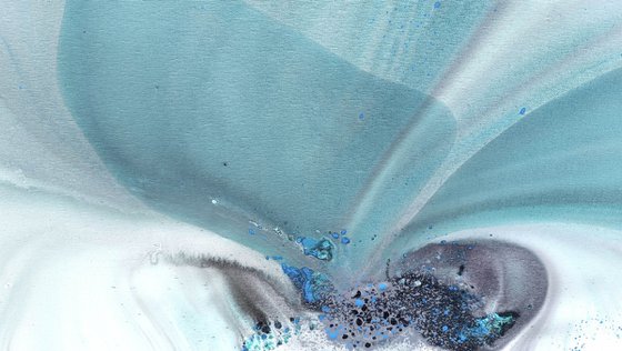 Nature 591 — Abstract Teal Feathered Bloom