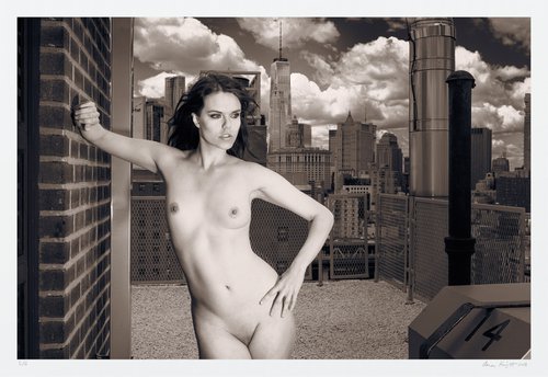 Skyline Nude Julie WTC by Aaron Knight
