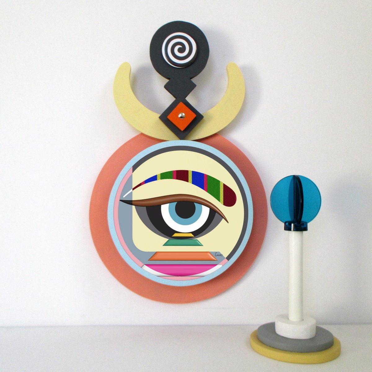 Urban And Pop Abstract Sculpture By Lanre Adefioye, 12 X 18", Dream Come Through, Original Artwork