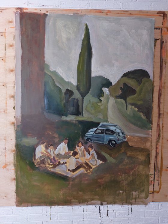 Picnic by the Cypress