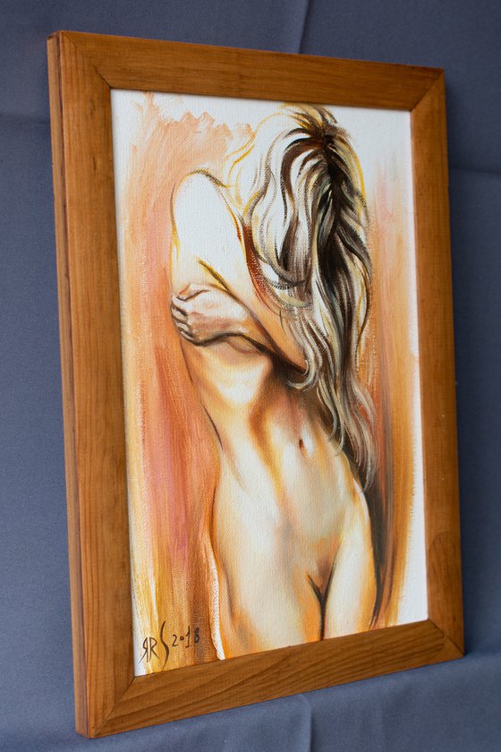 INSIDE (Modern Impressionistic Figure Oil Painting)