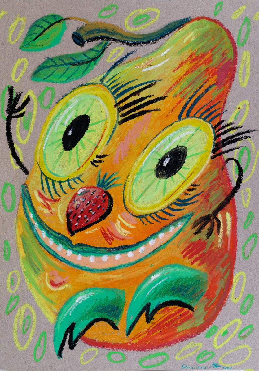 Fun crazy pear by Anna Onikiienko