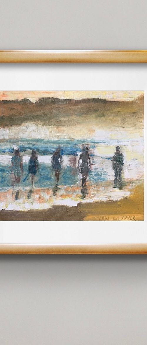 Beach Walking With Friends by Ryan  Louder