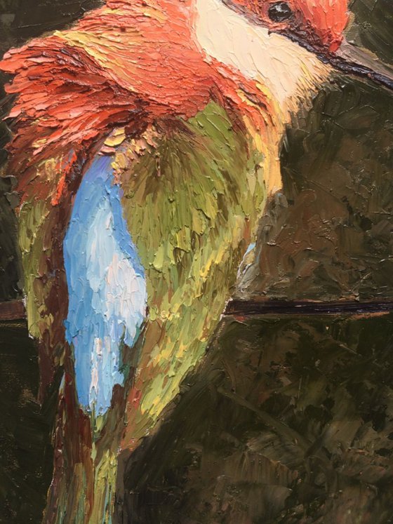 Making heads turn - Original Textured Bird Portrait