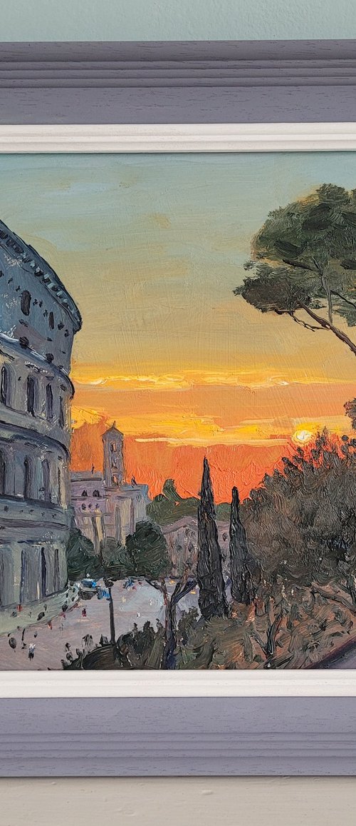 Colosseum sunset, Rome, Italy by Roberto Ponte