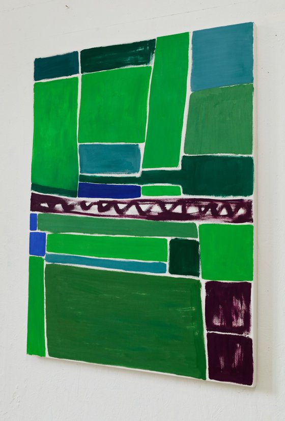 Squares / Green Purple