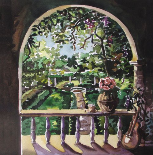a view of the garden by Alfred  Ng