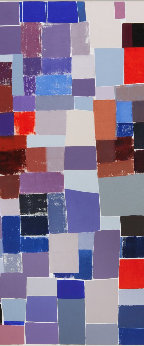 Squares / Orange Blue Grey by Simon Findlay