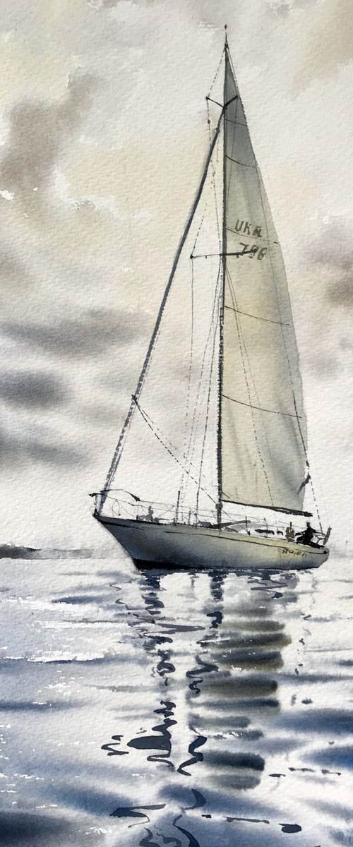All shades of gray / Yacht by Eugenia Gorbacheva