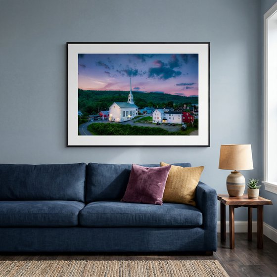 Stowe Community Church at Dawn