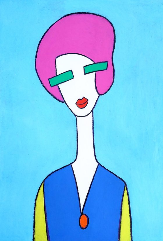 Pop Art Modigliani portrait ver. 3