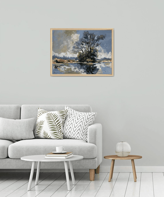 Tranquil Tree on Water.