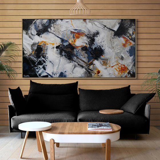 Rusted Icon 190cm x 100cm Textured Abstract Art