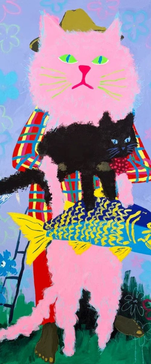 Pink Cat by Sasha Robinson