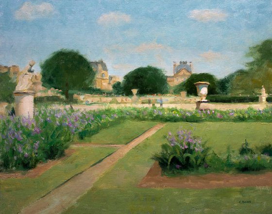 Tuileries Garden Paris (Jardin des Tuileries) impressionist oil painting