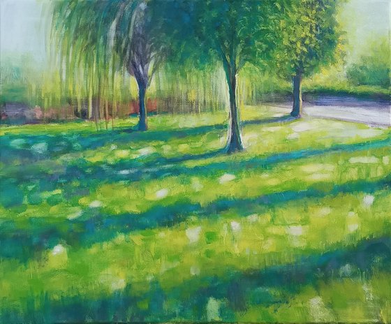 Light walking on the lawn IV