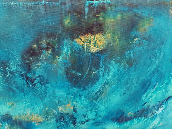 Star dust - XL  blue abstract painting