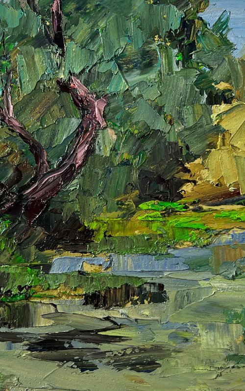 Trees above the River by Boris Serdyuk