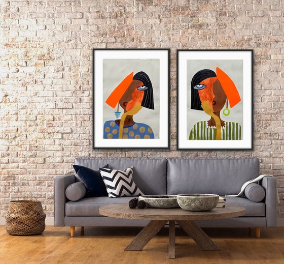 Contemplation (Diptych)