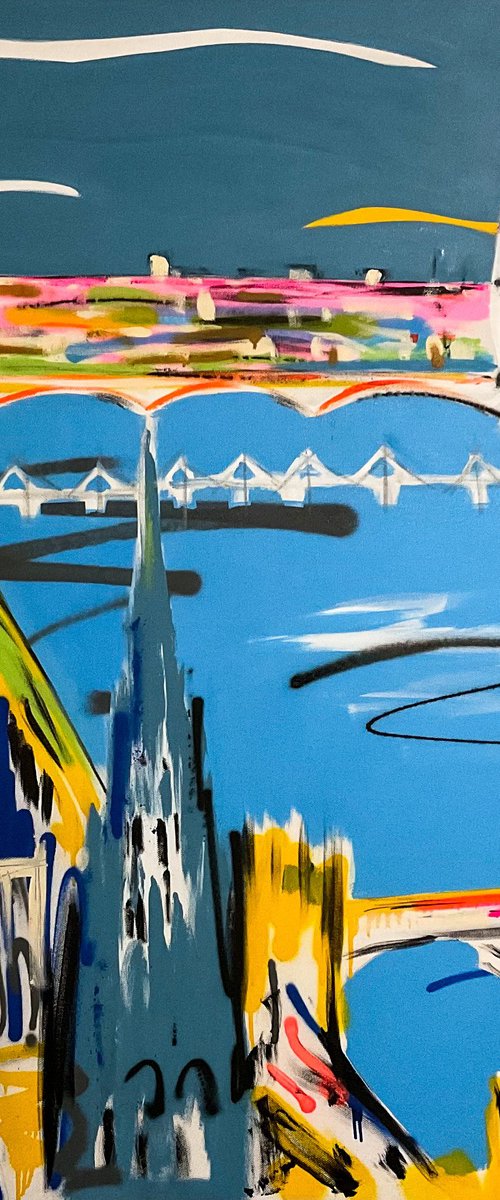 London 130 X 130 CM / 51,18 Х 51,18 INCH by V. Lishko