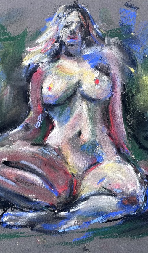 Woodland Nude – Pastel Study by Kamil Woj