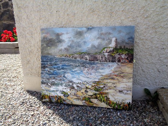 Mill On The Rocks - Seascape, beach, lighthouse, waves.