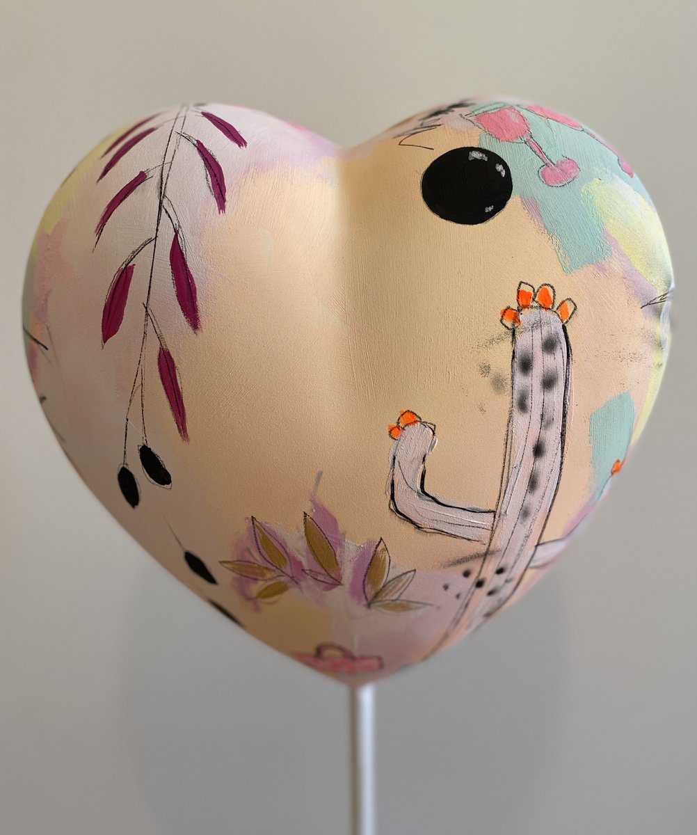 Expressive Landscape Sculpture By Bea Schubert, 12 X 23, Life Loves You No.12, Original Artwork