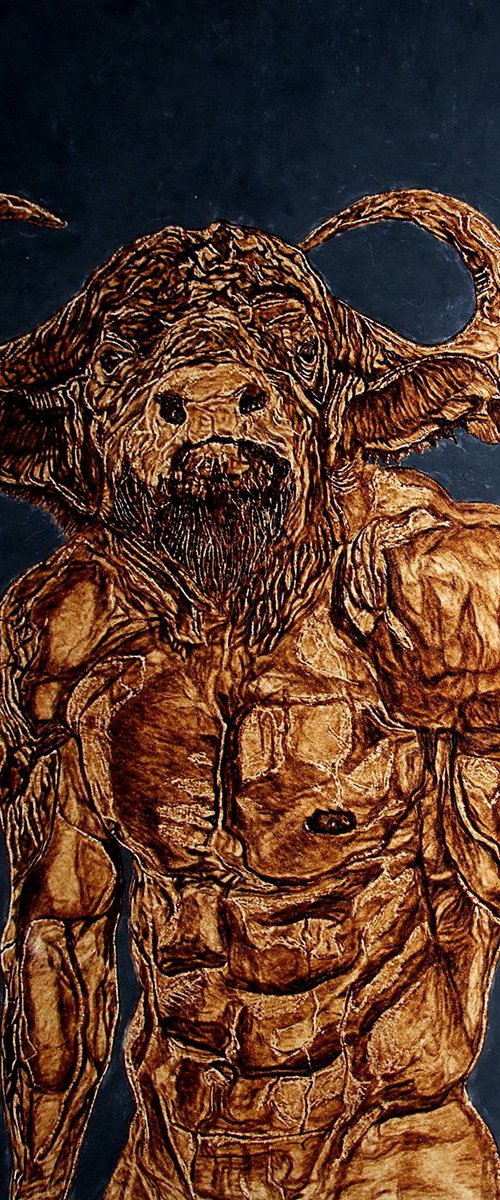 Minotaur by MILIS Pyrography