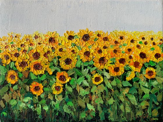 Sunflowers ! Oil painting on ready to hang canvas