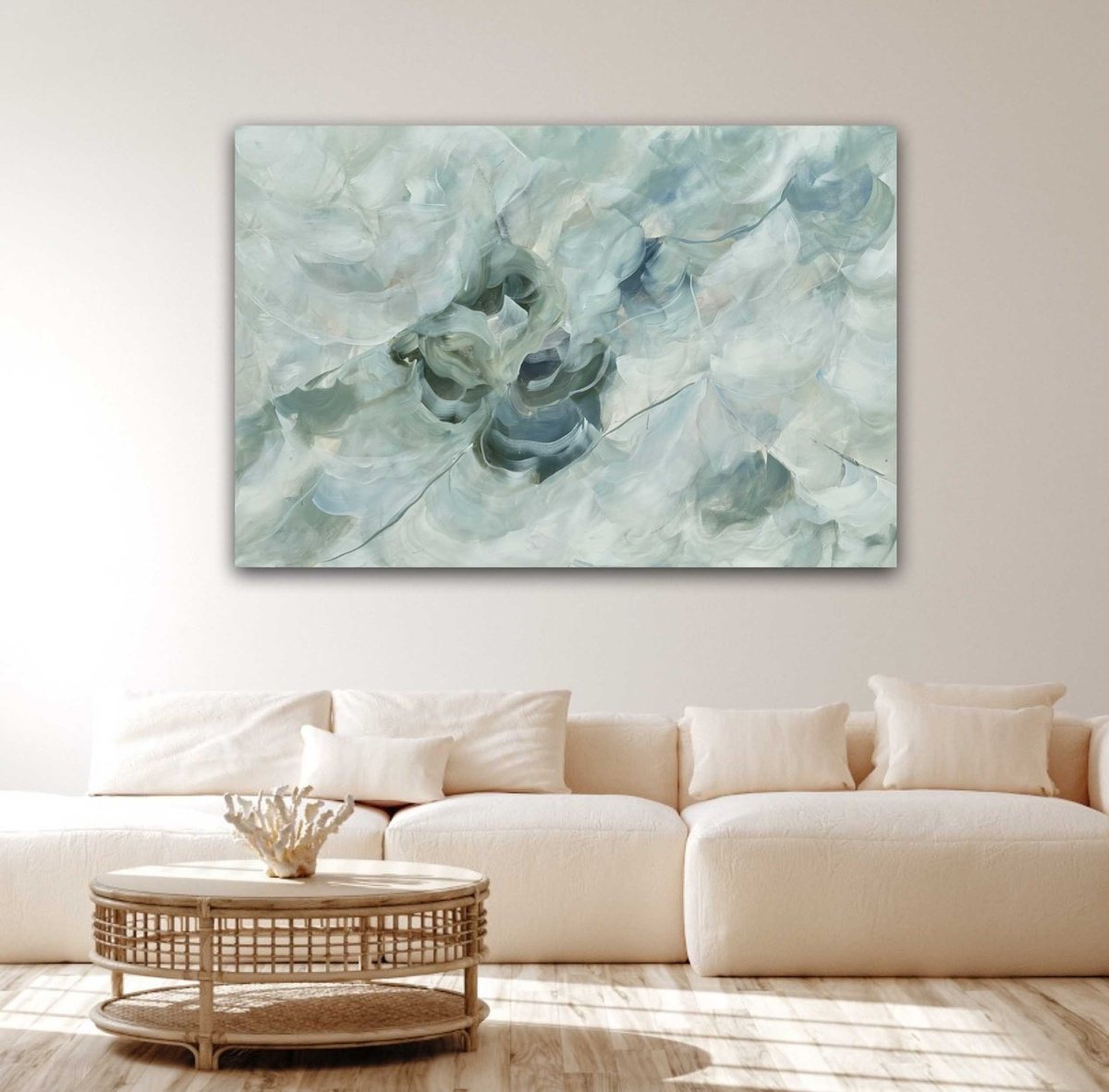 Abstract Landscape Acrylic Painting By Ivana Gigovic, 59 X 39, Celestial, Original Artwork