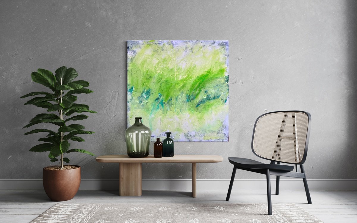 Abstract Acrylic Painting By Anita Kaufmann, 31 X 31, Abstract No. 00921, Original Artwork