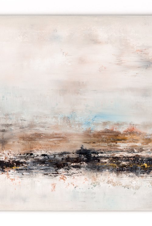 Brown abstract painting OH133 by Radek Smach
