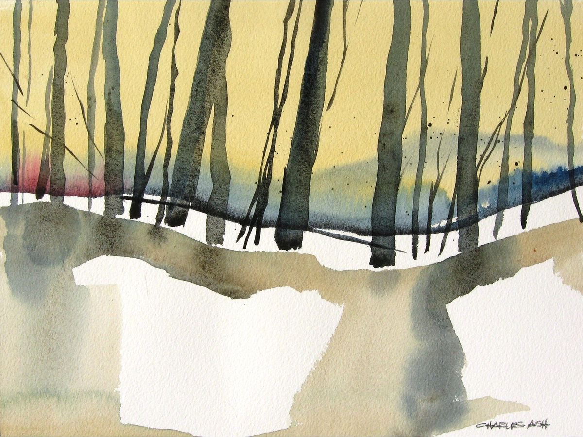 Wilderness Dawn - Original Watercolor Painting by CHARLES ASH