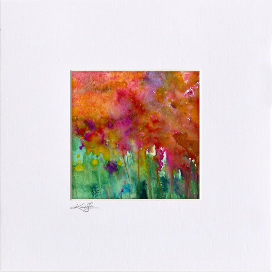 A Walk Among The Flowers 9 - Abstract Floral Watercolor painting by Kathy Morton Stanion