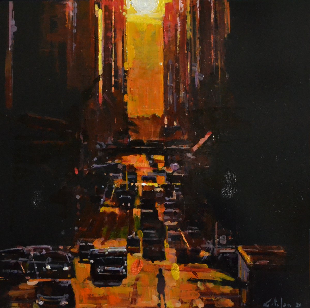 Nyc ( Sunset ) By Marco Ortolan, 17 X 17, Artwork For Sale On Artfinder