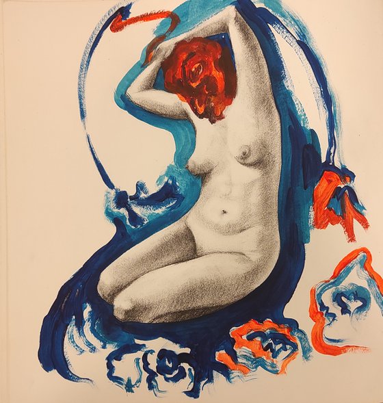 Nude woman - sketch