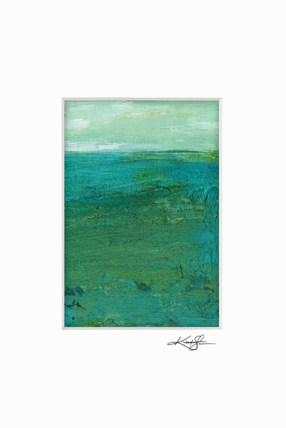 Mystical Land Collection 12 - 3 Textural Landscape Paintings by Kathy Morton Stanion