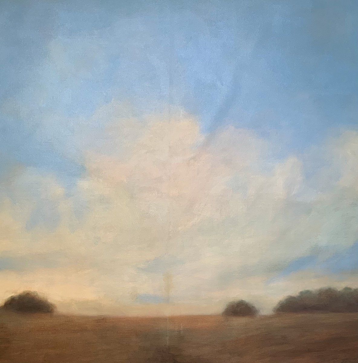 Impressionistic Landscape Oil Painting By Jessica Davidson, 39 X 39, Big Sky, Original Artwork