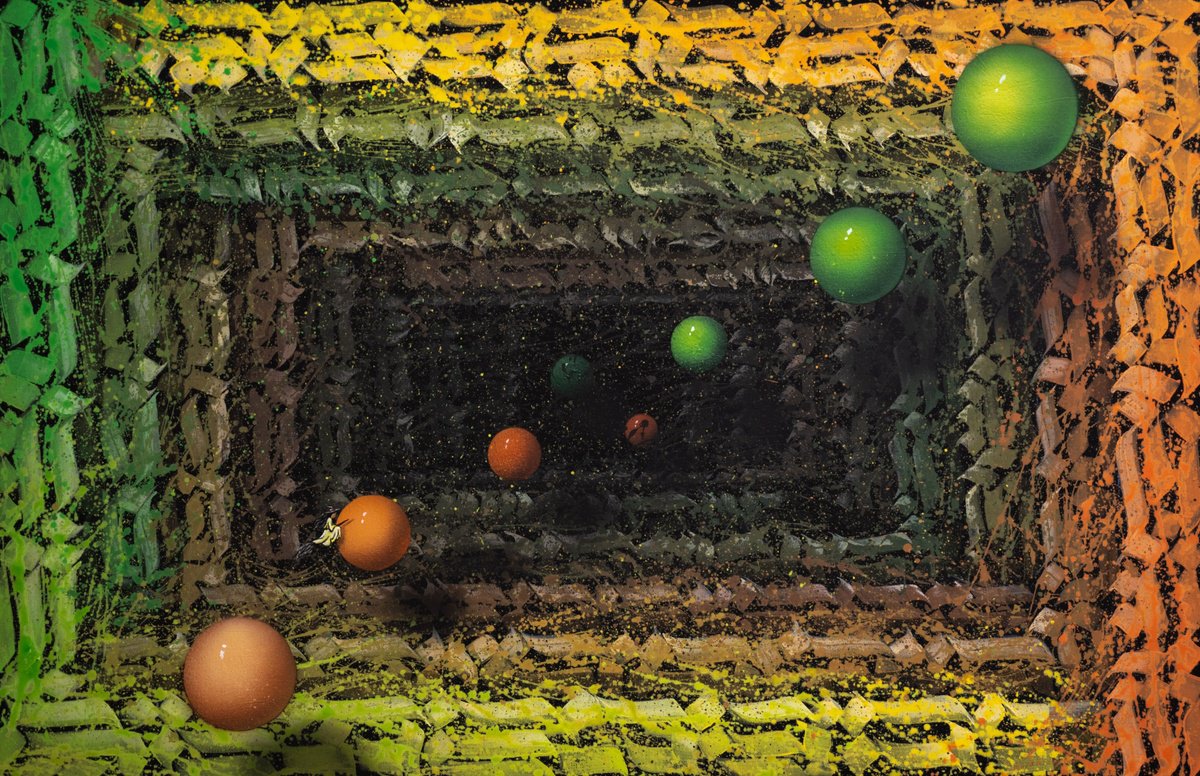 Geometric Abstract Painting By Izzy Izvne, 39 X 26, Witchplay, Original Artwork