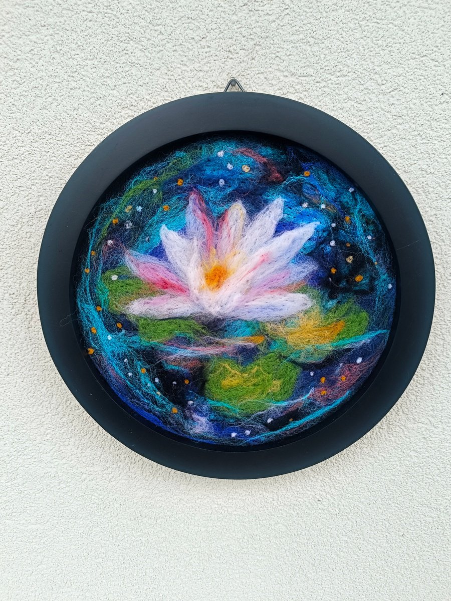 Impressionistic Botanical Painting By Evgenia Smirnova, 9 X 9, Starlight Reflections, Original Artwork