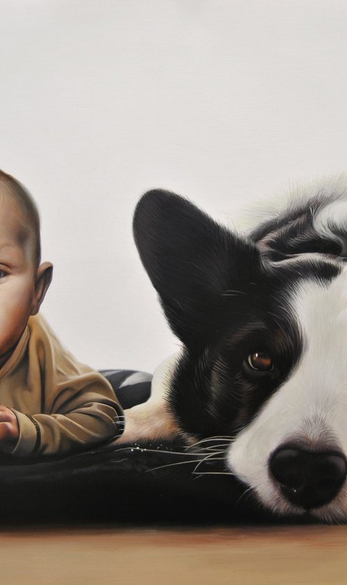 Custom Portrait from Photo, Made to Order Canvas Painting, Commissioned Art by Valeri Tsvetkov