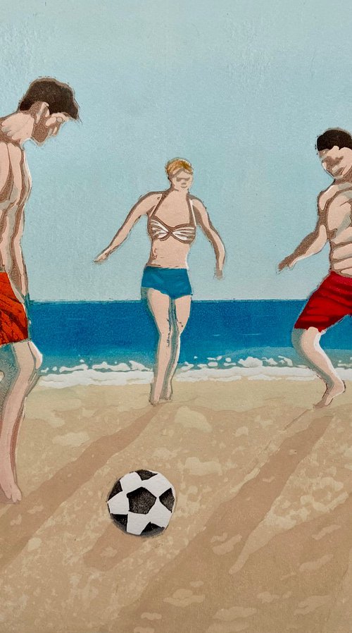 Footie on the Beach by Drusilla  Cole
