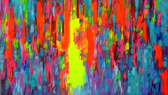 XXL Huge Colorful Textured Modern Abstract Big Painting, Large Colourful Abstract Painting - Ready to Hang, Hotel Office and Restaurant Wall Decoration