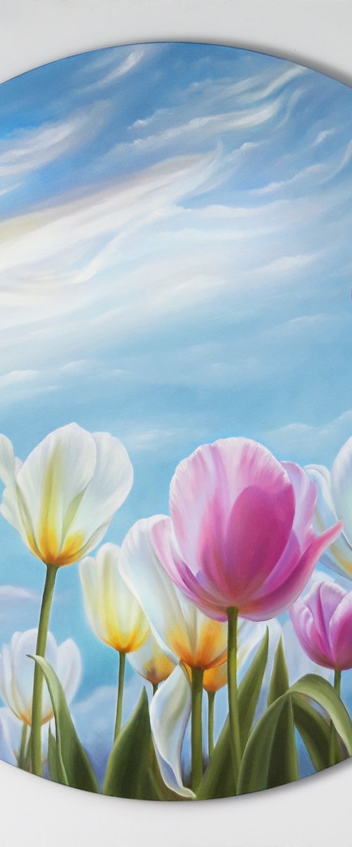 "Sunny day", tulips by Anna Steshenko