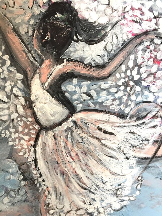 Ballet Series II Acrylic Painting of Ballerina Dancer Art for Sale Gift Ideas Original Paintings Painting on Canvas Ready to Hang Free Delivery